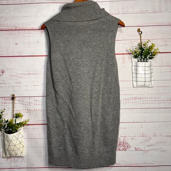 Ann Taylor Gray Cowl Neck Sweater Tank | Medium - Picture 3 of 4